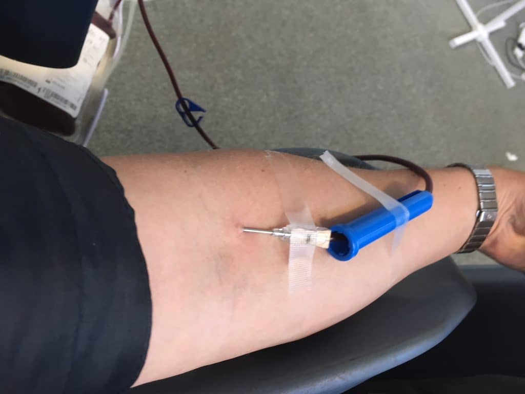 Give blood arm